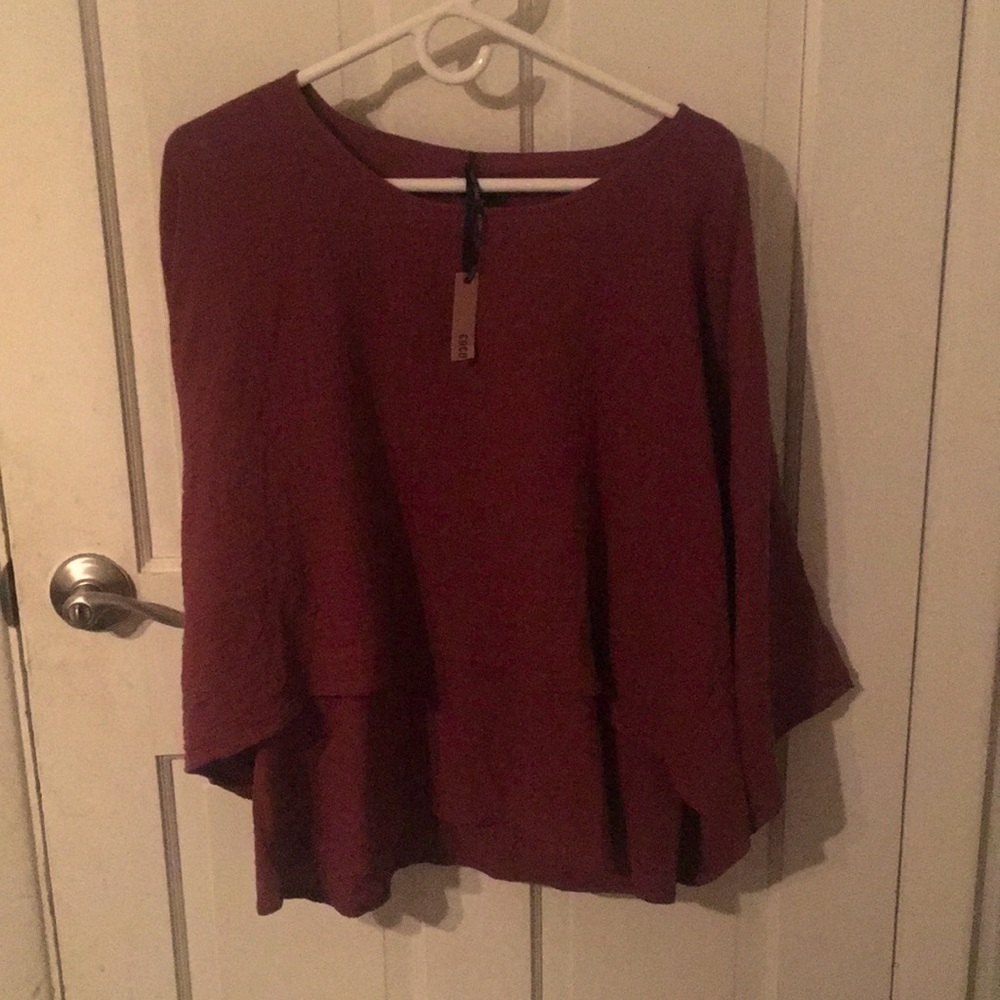 Flowy red top